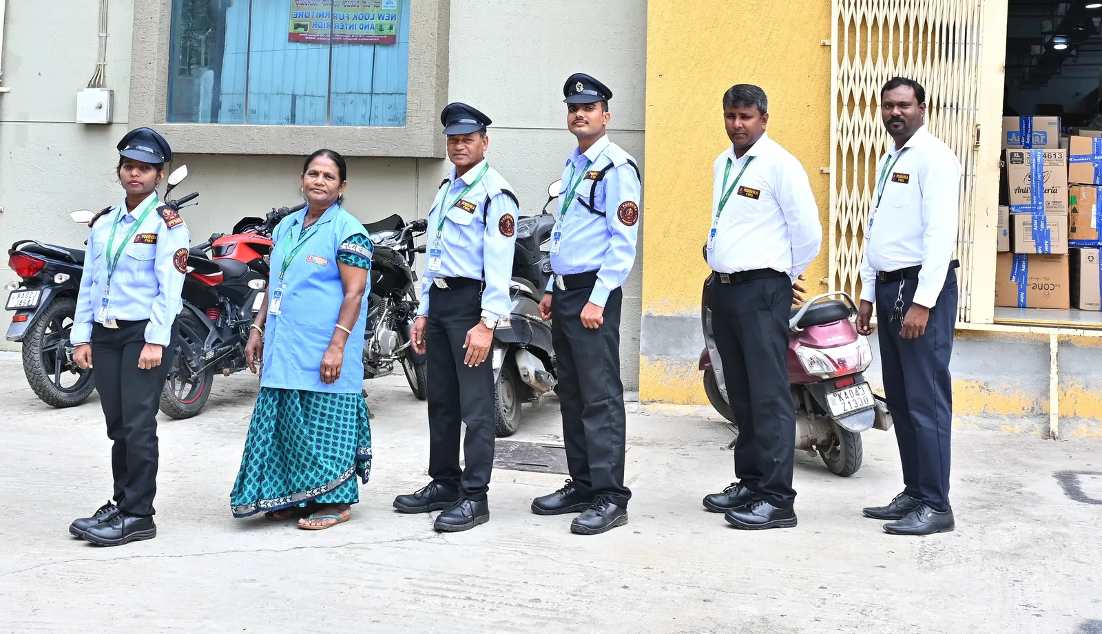 Poorvika FMS security and facility staff team